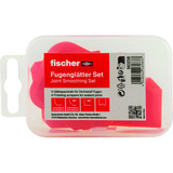 fischer Set de lisseurs de joints, 4 pièces, Mastic Rouge