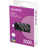 ADATA externe SC735 2 TB SSD Noir/gris
