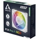 ARCTIC P14 Pro A-RGB ventilateur de boîtier Blanc, 140 x 140 x 27 mm, PWM