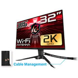 ASRock PG32QF2B 31.5" Moniteur gaming Noir, 1x DisplayPort, 2x HDMI, 165 Hz