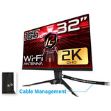 ASRock  31.5" Moniteur gaming  Noir