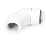 Alphacool Adaptateur coudé Eiszapfen double 45° pivotant G1/4 mâle vers G1/4 femelle, Connecteur Blanc