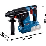 Bosch GBH 18V-24 C 980 tr/min SDS Plus, Marteau piqueur Bleu/Noir, SDS Plus, Noir, Bleu, Moteur sans balai, 2,4 cm, 980 tr/min, 2,4 J