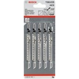 Bosch Lames de scie sauteuse T 301 CD Clean for Wood, Lame de scie Lames de scie sauteuse, Fibre de verre, Acier fin au carbone, 3 mm, 11,7 cm, 80 mm