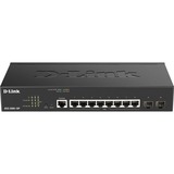 D-Link DGS-2000-10P, Switch Géré, L2/L3, Gigabit Ethernet (10/100/1000), Connexion Ethernet, supportant l'alimentation via ce port (PoE), Grille de montage, 1U