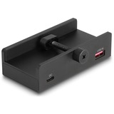 DeLOCK Hub USB externe 5 Gbps 4 ports 3 x USB Type-A et 1 x USB Type-C™ avec vis de fixation Noir