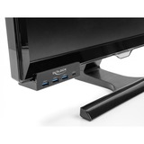 DeLOCK Hub USB externe 5 Gbps 4 ports 3 x USB Type-A et 1 x USB Type-C™ avec vis de fixation Noir