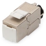 Digitus Module Keystone CAT 6A, blindé avec gestionnaire de câbles intelligent, pack (24 pièces), Module de Keystone Argent, blindé avec gestionnaire de câbles intelligent, pack (24 pièces), Argent, 14,5 x 35,3 x 19,5 mm, 19 g, -10 - 60 °C, 24 pièce(s), Chine