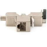 Digitus Module Keystone CAT 6A, blindé avec gestionnaire de câbles intelligent, pack (24 pièces), Module de Keystone Argent, blindé avec gestionnaire de câbles intelligent, pack (24 pièces), Argent, 14,5 x 35,3 x 19,5 mm, 19 g, -10 - 60 °C, 24 pièce(s), Chine