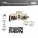 Digitus Module Keystone Cat.6a, blindé, Module de Keystone Argent