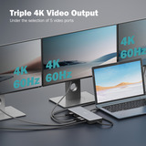 Digitus Station d'accueil USB-C 13 ports Gris/Noir