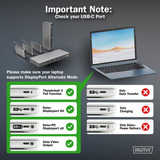 Digitus Station d'accueil USB-C 13 ports Gris/Noir