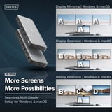 Digitus Station d'accueil USB-C 13 ports Gris/Noir