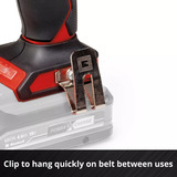 EINHELL Clé à chocs sans fil professionnelle TP-CI 18/220 Li BL - Solo, 18 Volts, Visseuse à choc Noir/Rouge