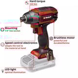 EINHELL TP-CI 18/220 Li BL - Solo, 4510085, Visseuse à choc Noir/Rouge