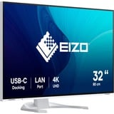 EIZO FlexScan EV3240X-WT 32" 4K Ultra HD Moniteur Blanc, 1x DisplayPort, 2x HDMI, 2x USB-C, 3x USB-A, 1x RJ-45