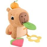 Fisher-Price Fisher-Price-Mon Capybara Câlins-Peluche anneau de dentition et hochet Capybara jouet, 0,25 an(s), Sonore