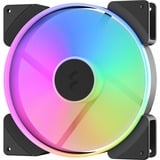 Fractal Design Prisma AL-18 ARGo PWM ventilateur de boîtier RGB  Noir, 180 x 180 x 38 mm, Connecteur PWM à 4 broches pour le ventilateur