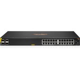 Hewlett Packard Enterprise Aruba 6100 24G Class4 PoE 4SFP+ 370W Géré L3 Gigabit Ethernet (10/100/1000) Connexion Ethernet, supportant l'alimentation via ce port (PoE) 1U Noir, Switch Géré, L3, Gigabit Ethernet (10/100/1000), Connexion Ethernet, supportant l'alimentation via ce port (PoE), Grille de montage, 1U