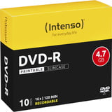 Intenso DVD-R 4,7 Go, Support vierge DVD 16x, 10 pièces, imprimable