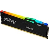 Kingston FURY FURY Beast 32GB 6000MT/s DDR5 CL30 DIMM RGB EXPO, Mémoire vive Noir, 32 Go, 1 x 32 Go, DDR5, 288-pin DIMM, Noir
