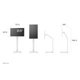 LG Smart Monitor Swing 32U889SA-W 32" 4K Ultra HD tactile Blanc, 2x HDMI, 3x USB-C, 80 cm (31.5"), 3840 x 2160 pixels, 4K Ultra HD, LCD, 5 ms, Blanc