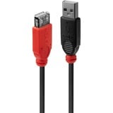 Lindy 42817 câble USB 5 m USB 2.0 USB A Noir, Câble d'extension Noir, 5 m, USB A, USB A, USB 2.0, 480 Mbit/s, Noir