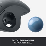 Logitech M575 ERGO Wireless Trackball Mouse (souris sans fil) Graphite, 2,4 GHz, Bluetooth Low Energy