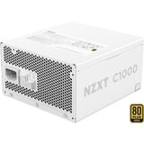 NZXT C1000 Gold ATX 3.1 alimentation modulaire 1000 watt Blanc, 1x 12V-2x6, 3x PCIe