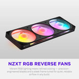 NZXT F360 RGB ventilateurs de boîtier Noir, 3 pièces, 360 x 120 x 25 mm, PWM
