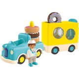 PLAYMOBIL Junior : camion de donuts fou avec fonction d'empilage et de tri, Jouets de construction 
