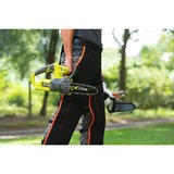 Ryobi ONE+ Tronçonneuse à batterie RY18CS20A-0, 18Volt, Scie à chaîne Vert/Noir