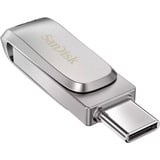 SanDisk Ultra Dual Drive Luxe lecteur USB flash 64 Go USB Type-A / USB Type-C 3.2 Gen 1 (3.1 Gen 1) Acier inoxydable, Clé USB Argent, 64 Go, USB Type-A / USB Type-C, 3.2 Gen 1 (3.1 Gen 1), 150 Mo/s, Pivotant, Acier inoxydable