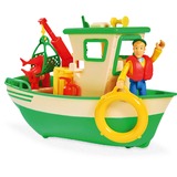 Simba Fireman Sam - Le bateau de pêche de Charlie avec figurine, Jeu véhicule 