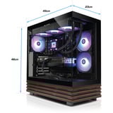 Thermaltake FTW V270WS 9060XT, PC gaming Noir/bois