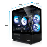 Thermaltake PC-000092-DE, PC gaming Noir/transparent