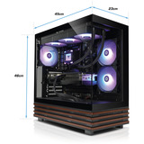 Thermaltake PC-000118-DE, PC gaming Noir/bois