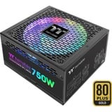 Thermaltake Toughpower GF2 ARGB alimentation modulaire 750 watt Noir, 4x PCIe, 750 W, 100 - 240 V, 900 W, 50/60 Hz, 10 A, Actif