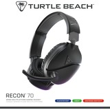 Turtle Beach Casque gaming multiplateforme Recon 70 - PS5, PS4, PC, Switch, et appareils mobiles avec prise 3,5 mm - microphone à bascule, écouteurs de 40 mm  over-ear Noir, PS4, PC, Switch, et appareils mobiles avec prise 3,5 mm - microphone à bascule, écouteurs de 40 mm, Avec fil, 20 - 20000 Hz, Gaming, Casque, Noir
