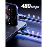 UGREEN Câble de charge rapide USB-C vers USB-C 100W PD 3.0 Noir