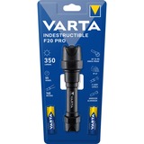 VARTA Indestructible F20 Pro Noir Lampe torche LED, Lampe de poche Noir, Lampe torche, Noir, Aluminium, 9 m, IP67, LED