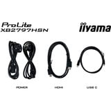 iiyama ProLite XB2797HSN-B1 27" Moniteur Noir (Mat), 1x DisplayPort, 1x HDMI, 3x USB-C, 2x USB-A, 1x RJ-45, 68,6 cm (27"), 1920 x 1080 pixels, Full HD, LCD, Noir
