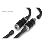 Alphacool ES Schnellverschluss BLH1A PushIn Set AG-AG, Connecteur Noir (Mat)/chrome