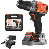 BLACK+DECKER BCD383D1XK-QW, Perceuse à percussion Orange/Noir