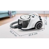 Bosch Serie 6 BGC41XALL, Aspirateur Blanc