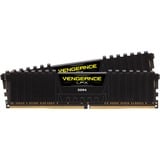 Corsair 32 Go DDR4-3600 kit, Mémoire vive Noir, CMK32GX4M2D3600C18, Vengeance LPX, XMP