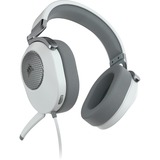 Corsair HS65 SURROUND, Casque gaming Blanc/gris, Pc, PlayStation 4, PlayStation 5, Xbox Series X|S, Nintendo Switch