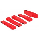 DeLOCK 18705 Velcro Rouge 5 pièce(s), Serre-câble Rouge, Rouge, 20 mm, 300 mm, 5 pièce(s)