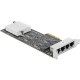 DeLOCK PCI Express x4 vers 4 x RJ45 2,5 GbE, Carte réseau 