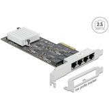 DeLOCK PCI Express x4 vers 4 x RJ45 2,5 GbE, Carte réseau 